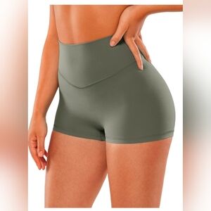 VANTONIA Womens Scrunch Butt Biker Shorts 2"